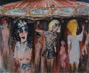  Manège humain -  huile sur toile - 120 x 115 cm (Galerie Claire Corcia, Paris)